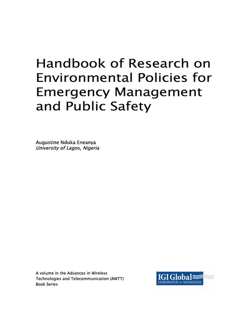 Cover image for book Handbook of Research on Environmental Policies for Emergency Management and Public Safety