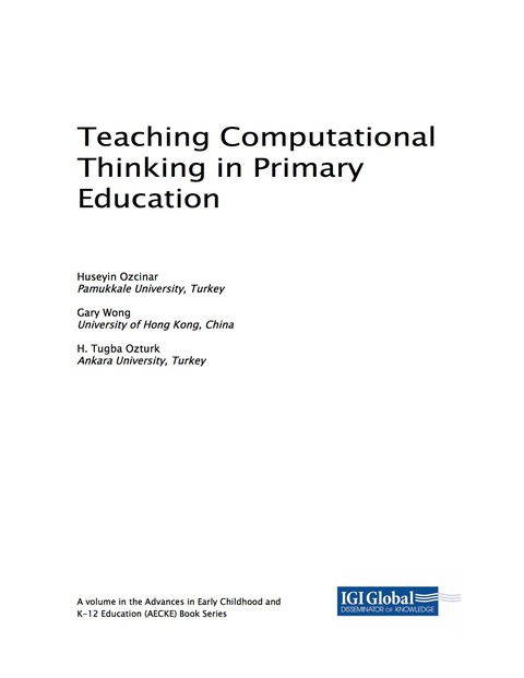 Cover image for book Teaching Computational Thinking in Primary Education
