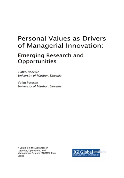 Cover image for book Personal Values as Drivers of Managerial Innovation: Emerging Research and Opportunities