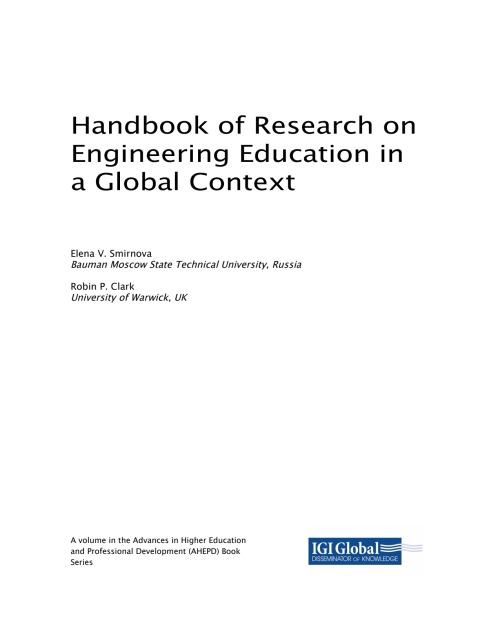 Cover image for book Handbook of Research on Engineering Education in a Global Context