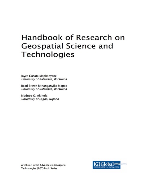 Cover image for book Handbook of Research on Geospatial Science and Technologies