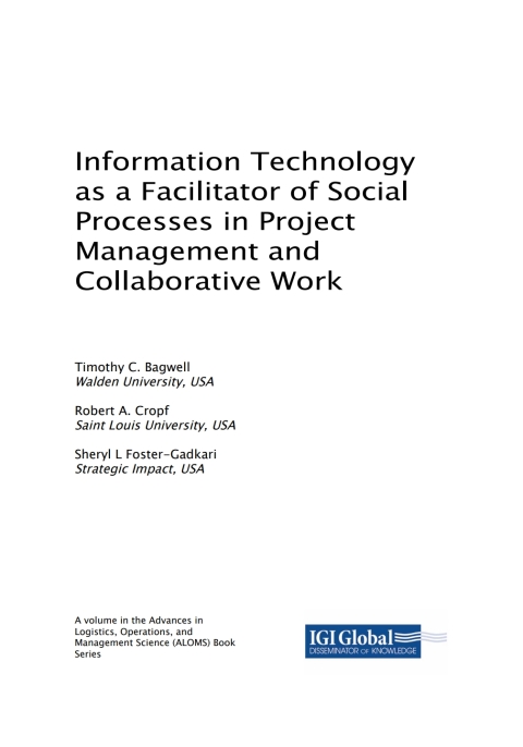 Cover image for book Information Technology as a Facilitator of Social Processes in Project Management and Collaborative Work