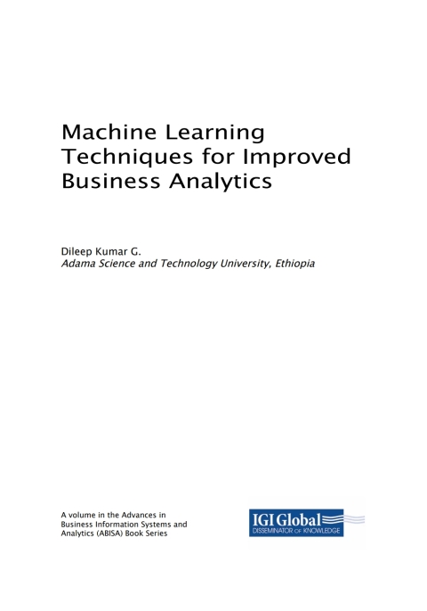 Cover image for book Machine Learning Techniques for Improved Business Analytics
