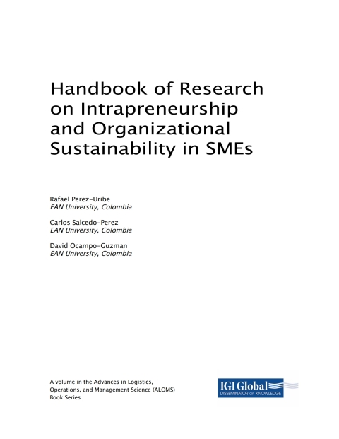 Cover image for book Handbook of Research on Intrapreneurship and Organizational Sustainability in SMEs