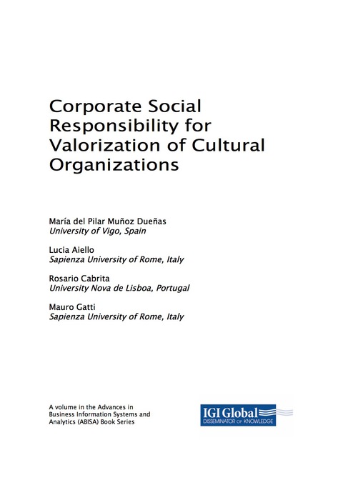 Cover image for book Corporate Social Responsibility for Valorization of Cultural Organizations