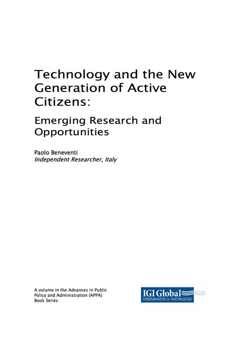 Cover image for book Technology and the New Generation of Active Citizens: Emerging Research and Opportunities