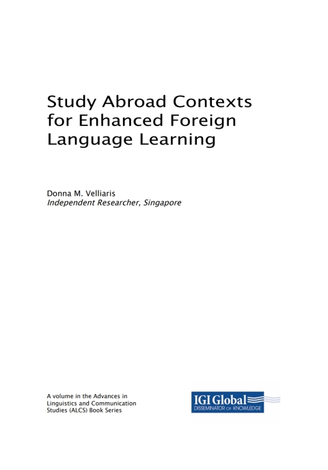 Cover image for book Study Abroad Contexts for Enhanced Foreign Language Learning