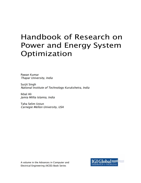 Cover image for book Handbook of Research on Power and Energy System Optimization