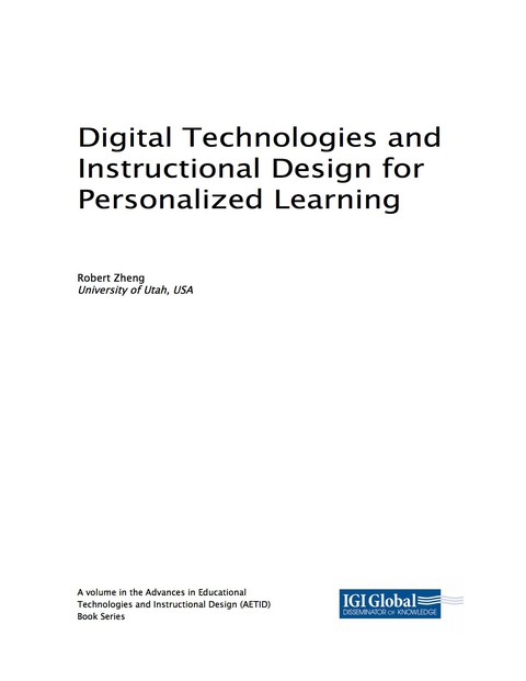 Cover image for book Digital Technologies and Instructional Design for Personalized Learning