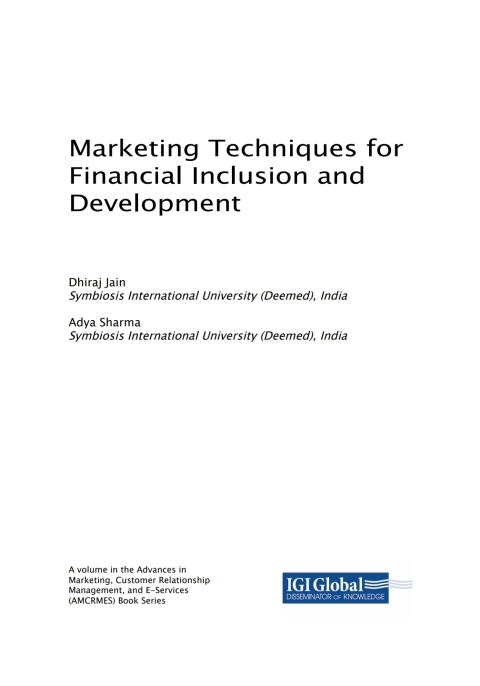 Cover image for book Marketing Techniques for Financial Inclusion and Development