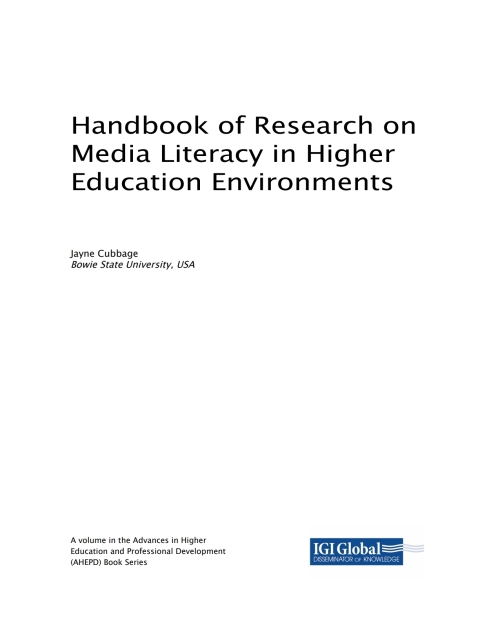 Cover image for book Handbook of Research on Media Literacy in Higher Education Environments