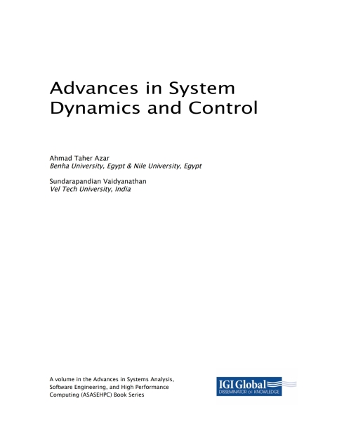 Cover image for book Advances in System Dynamics and Control