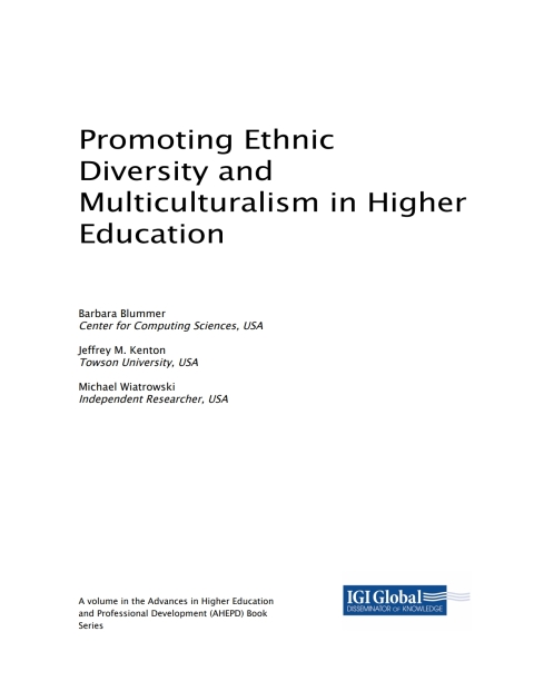 Cover image for book Promoting Ethnic Diversity and Multiculturalism in Higher Education