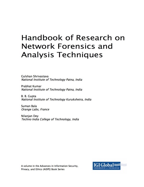 Cover image for book Handbook of Research on Network Forensics and Analysis Techniques