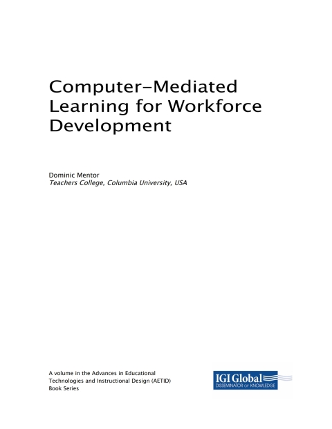Cover image for book Computer-Mediated Learning for Workforce Development