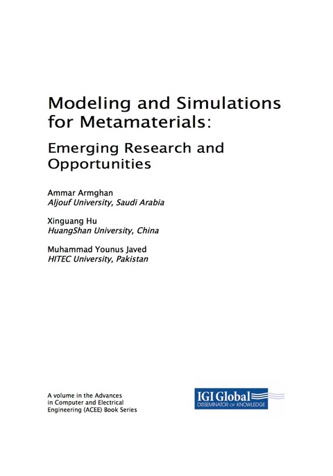 Cover image for book Modeling and Simulations for Metamaterials: Emerging Research and Opportunities