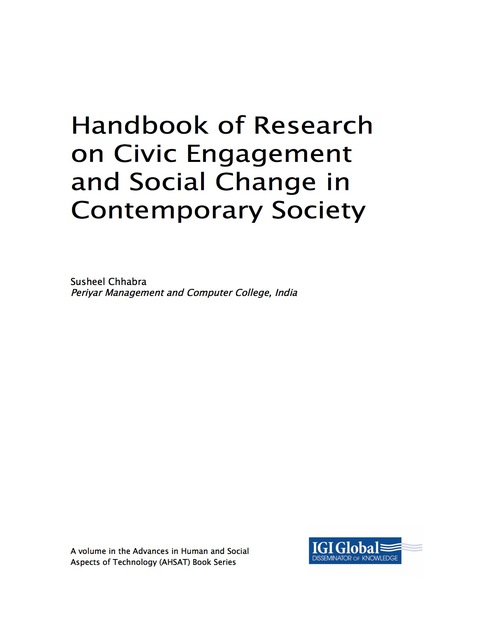 Cover image for book Handbook of Research on Civic Engagement and Social Change in Contemporary Society