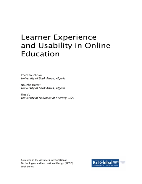 Cover image for book Learner Experience and Usability in Online Education
