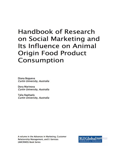 Cover image for book Handbook of Research on Social Marketing and Its Influence on Animal Origin Food Product Consumption