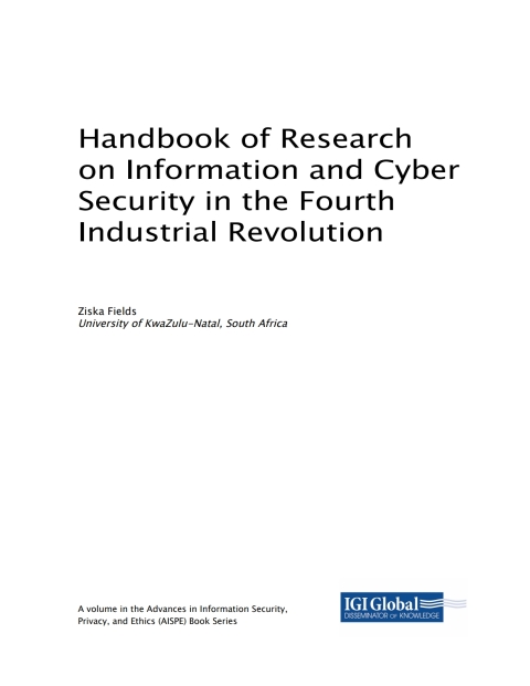 Cover image for book Handbook of Research on Information and Cyber Security in the Fourth Industrial Revolution