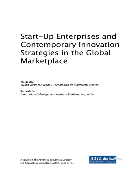 Cover image for book Start-Up Enterprises and Contemporary Innovation Strategies in the Global Marketplace