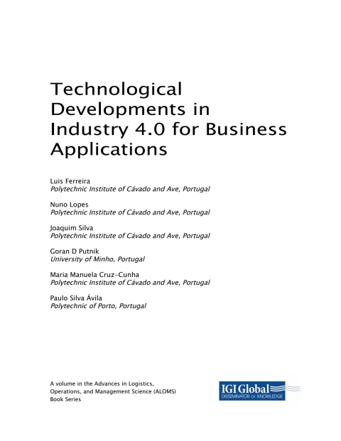Cover image for book Technological Developments in Industry 4.0 for Business Applications