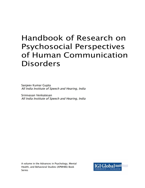 Cover image for book Handbook of Research on Psychosocial Perspectives of Human Communication Disorders