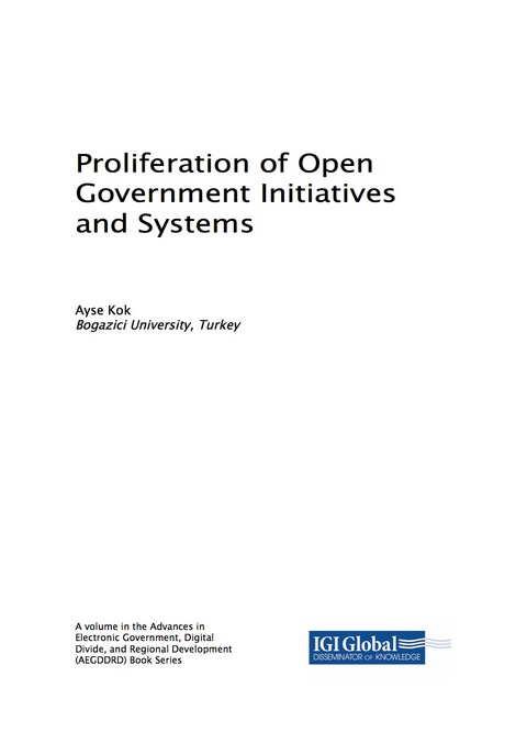 Cover image for book Proliferation of Open Government Initiatives and Systems