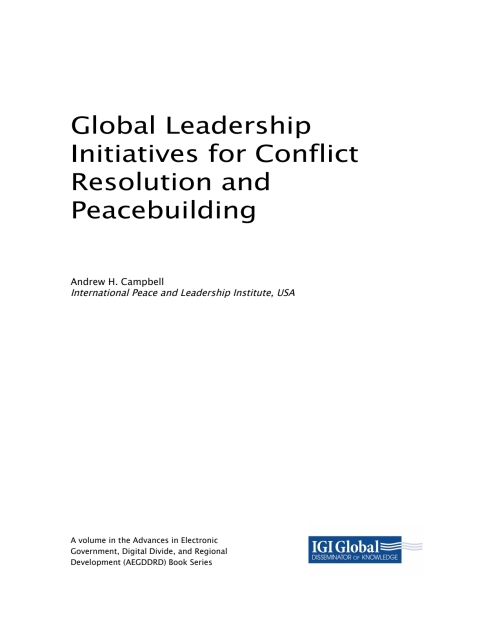 Cover image for book Global Leadership Initiatives for Conflict Resolution and Peacebuilding