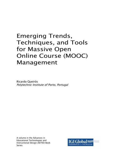 Cover image for book Emerging Trends, Techniques, and Tools for Massive Open Online Course (MOOC) Management