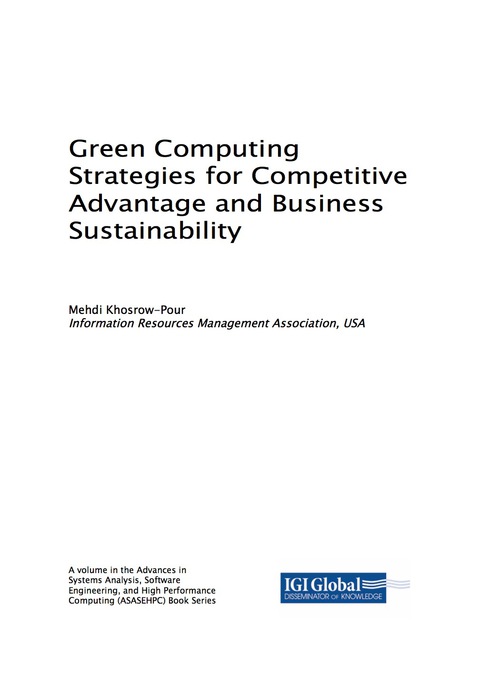 Cover image for book Green Computing Strategies for Competitive Advantage and Business Sustainability