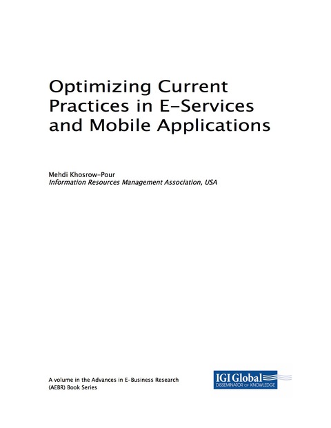 Cover image for book Optimizing Current Practices in E-Services and Mobile Applications