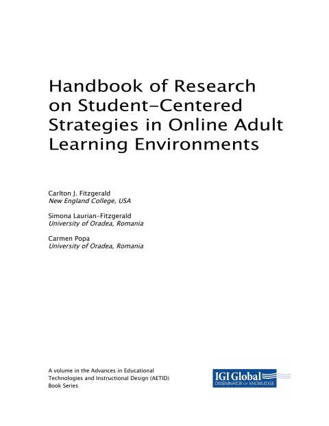 Cover image for book Handbook of Research on Student-Centered Strategies in Online Adult Learning Environments
