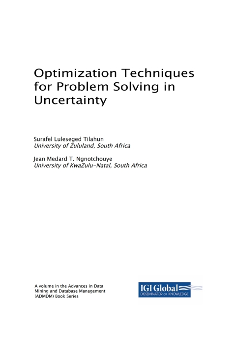 Cover image for book Optimization Techniques for Problem Solving in Uncertainty