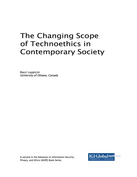 Cover image for book The Changing Scope of Technoethics in Contemporary Society