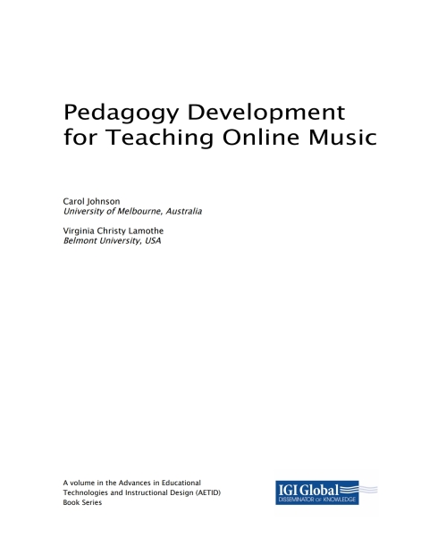 Cover image for book Pedagogy Development for Teaching Online Music
