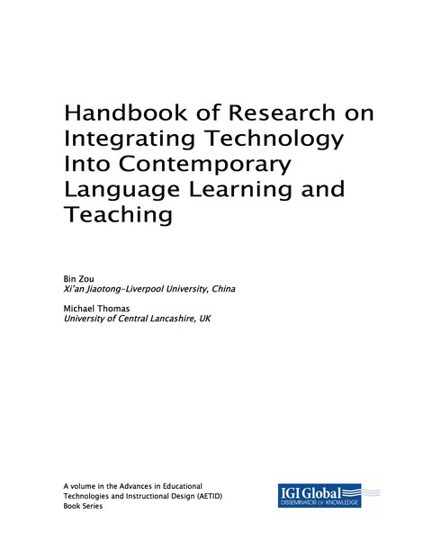 Cover image for book Handbook of Research on Integrating Technology Into Contemporary Language Learning and Teaching