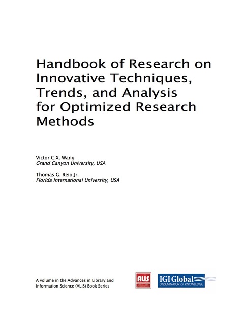 Cover image for book Handbook of Research on Innovative Techniques, Trends, and Analysis for Optimized Research Methods