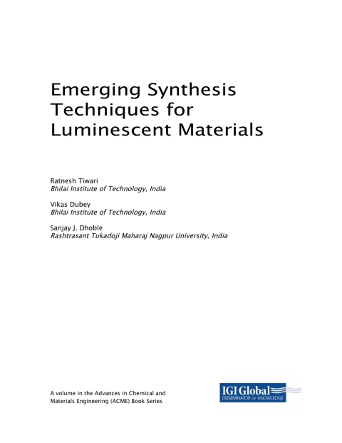 Cover image for book Emerging Synthesis Techniques for Luminescent Materials