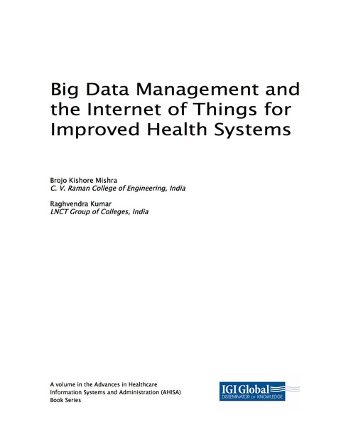 Cover image for book Big Data Management and the Internet of Things for Improved Health Systems