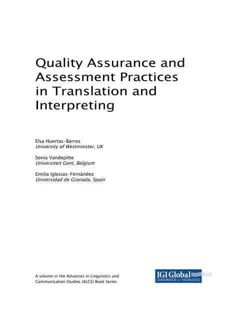 Cover image for book Quality Assurance and Assessment Practices in Translation and Interpreting