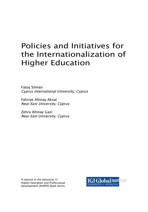 Cover image for book Policies and Initiatives for the Internationalization of Higher Education