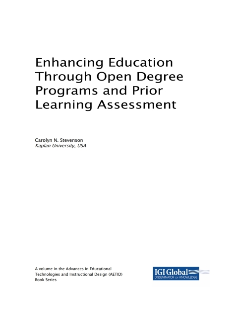 Cover image for book Enhancing Education Through Open Degree Programs and Prior Learning Assessment