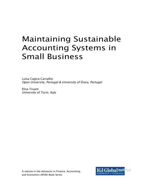 Cover image for book Maintaining Sustainable Accounting Systems in Small Business
