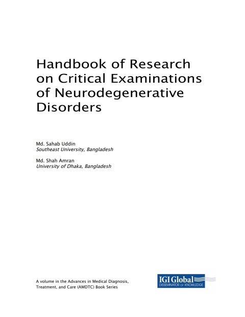 Cover image for book Handbook of Research on Critical Examinations of Neurodegenerative Disorders