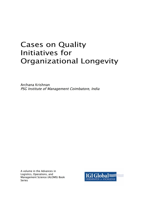 Cover image for book Cases on Quality Initiatives for Organizational Longevity