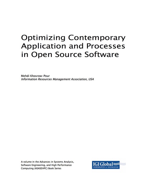 Cover image for book Optimizing Contemporary Application and Processes in Open Source Software