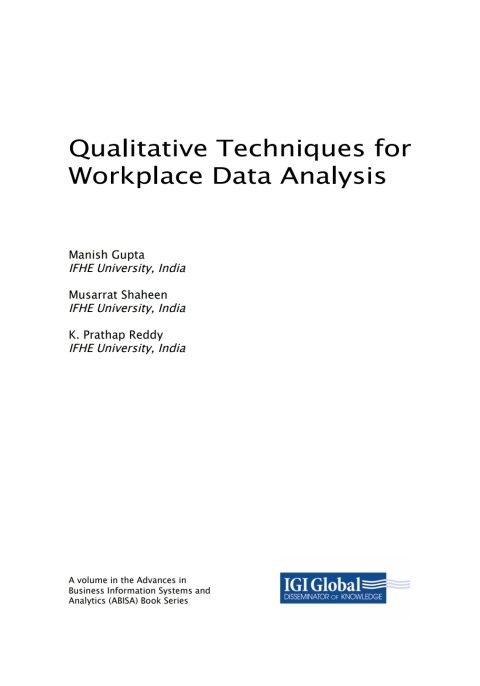 Cover image for book Qualitative Techniques for Workplace Data Analysis