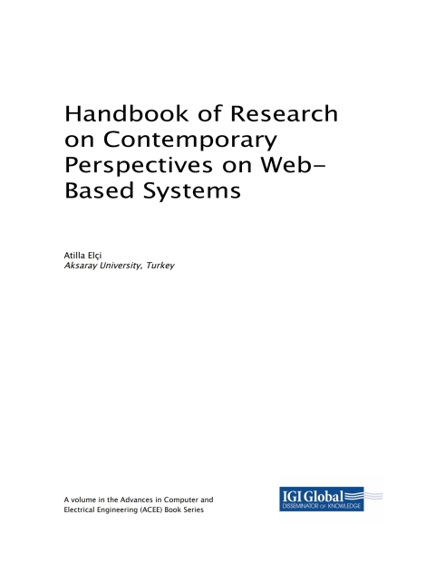 Cover image for book Handbook of Research on Contemporary Perspectives on Web-Based Systems