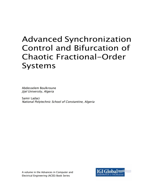 Cover image for book Advanced Synchronization Control and Bifurcation of Chaotic Fractional-Order Systems